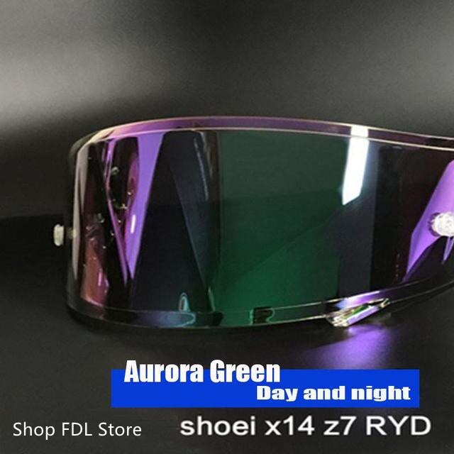 Aurora green visor