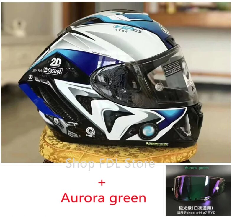 Aurora green visor