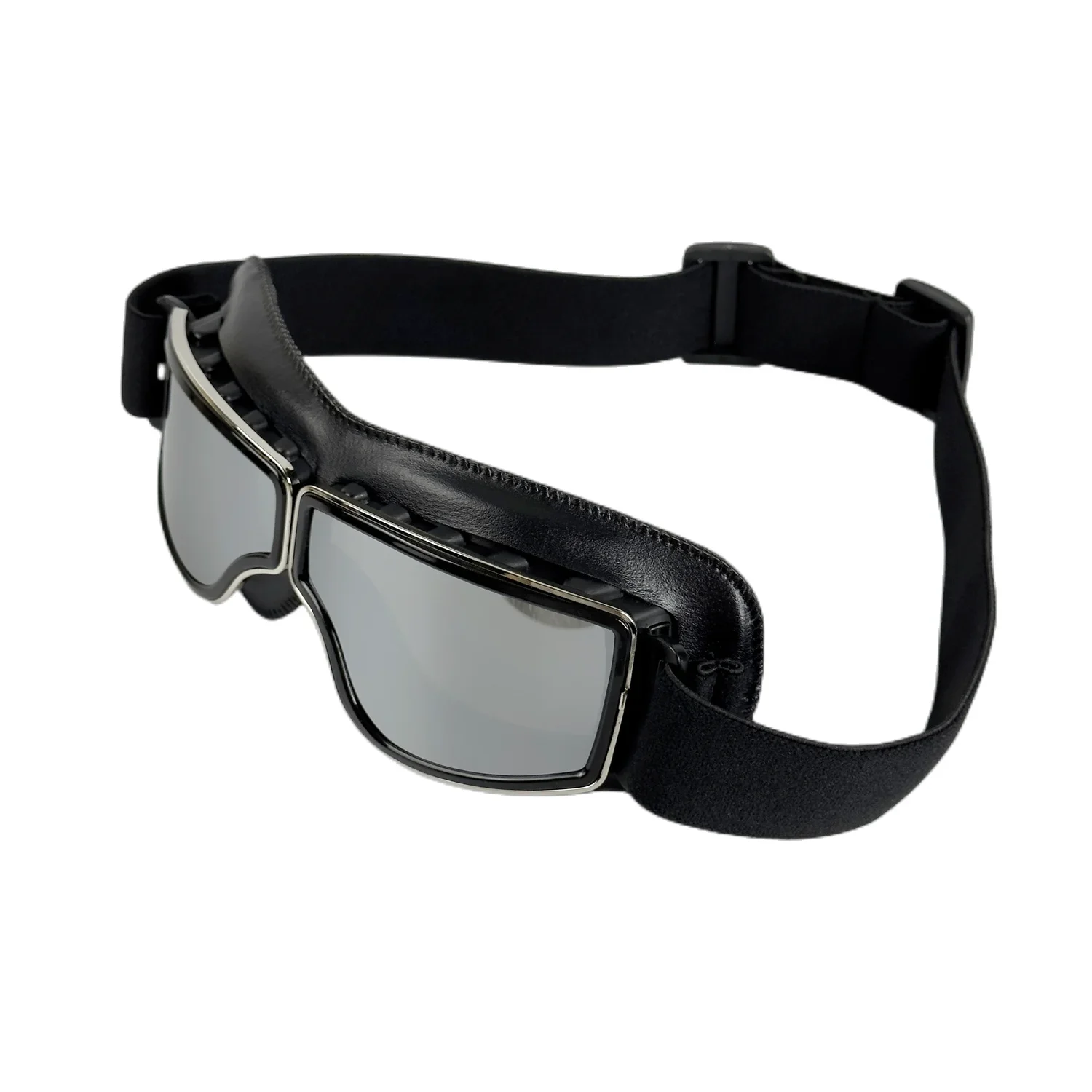 Rabbagash Motorcycle Retro Goggles Black