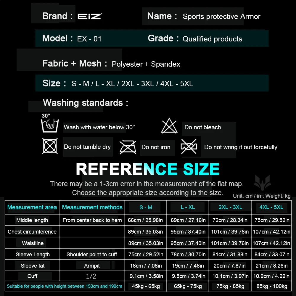 Men's Motorcycle Clothing Auto Racing Jacket Off-Road Motocross Protective Gear Armor Body Protector Sportswear Racing Equipment