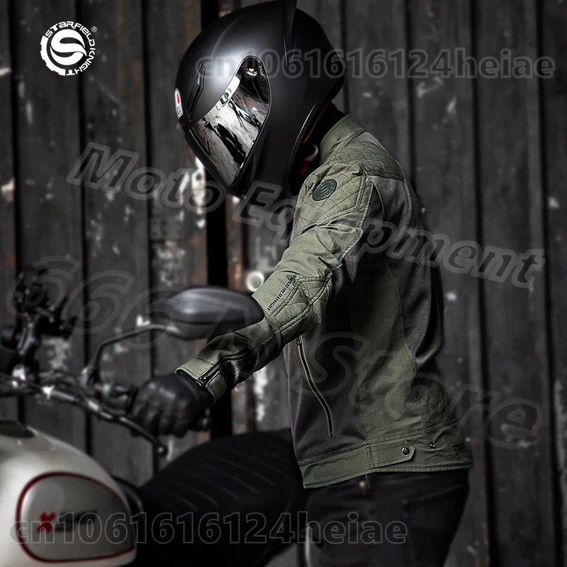 Motorcycle Cycling Jackets Men's Riding Clothes Summer Mesh Breathable with Protective Equipment Accessories