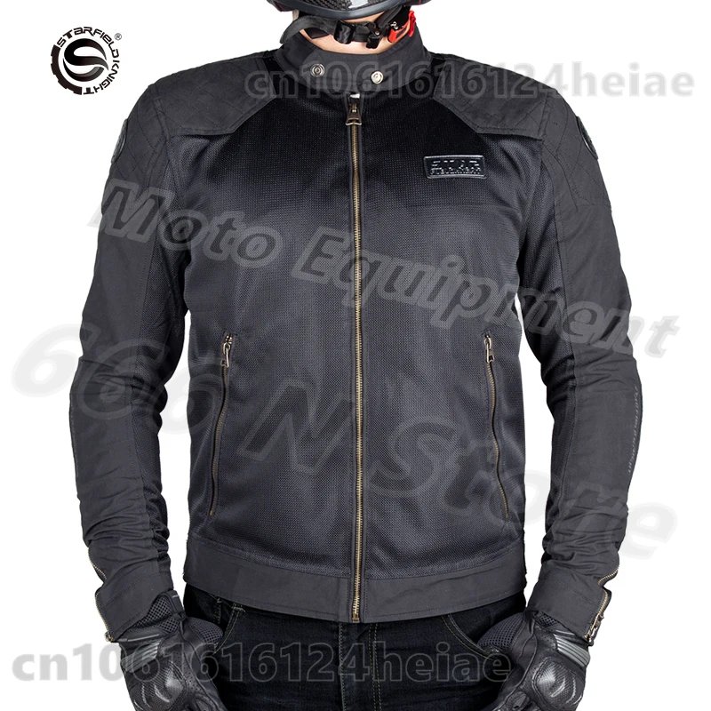 Motorcycle Cycling Jackets Men's Riding Clothes Summer Mesh Breathable with Protective Equipment Accessories