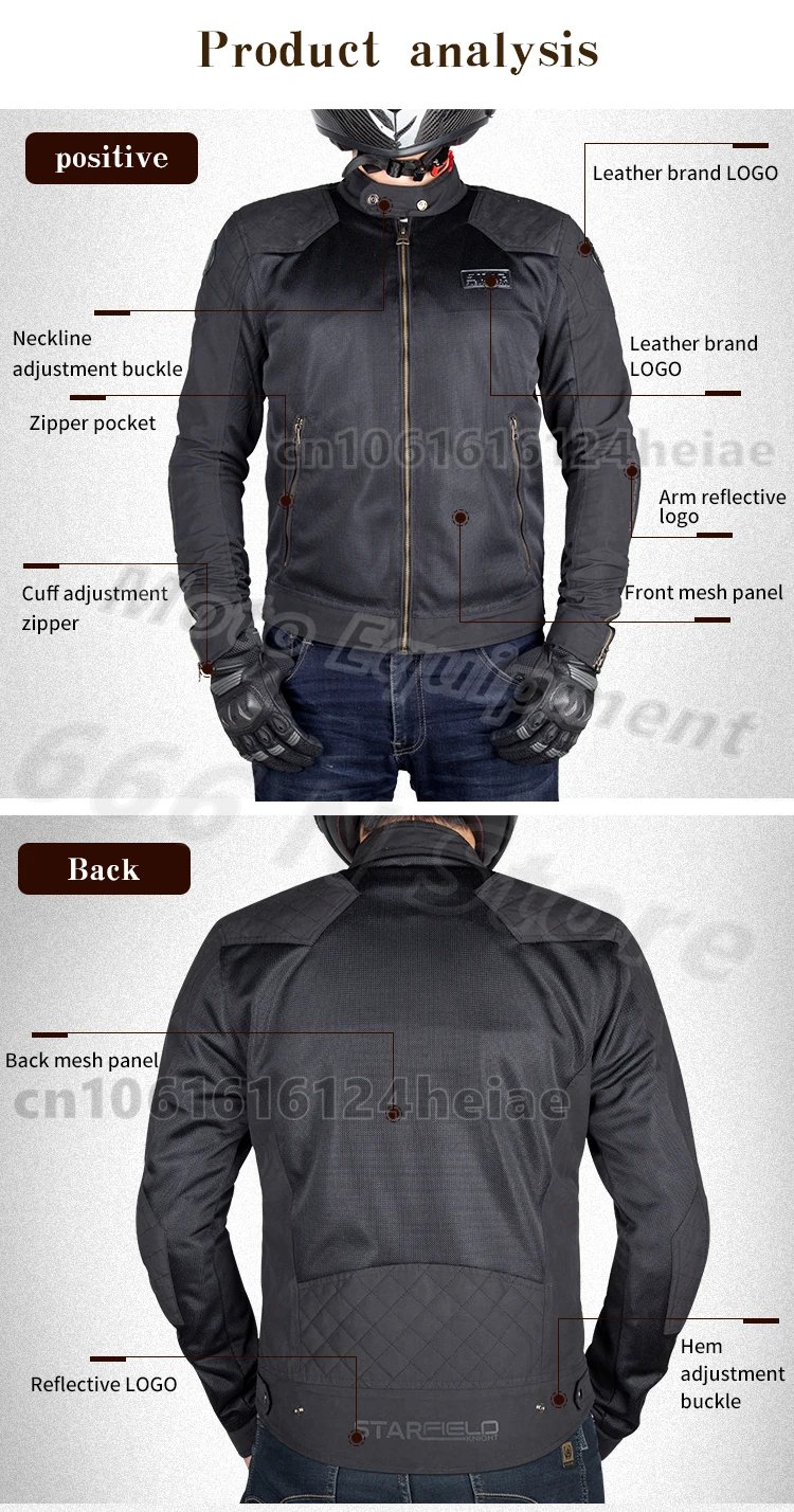 Motorcycle Cycling Jackets Men's Riding Clothes Summer Mesh Breathable with Protective Equipment Accessories Motorcycle Cycling Jackets Men's Riding Clothes Summer Mesh Breathable with Protective Equipment Accessories