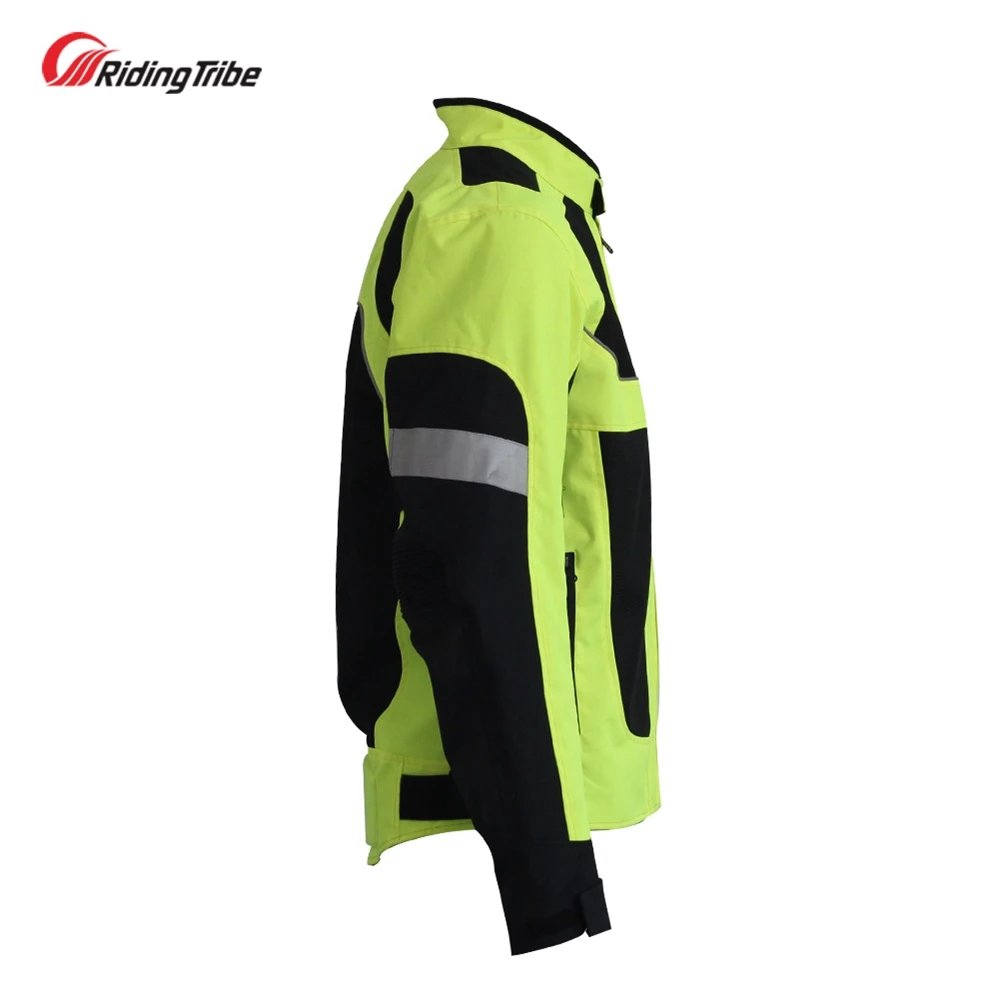 Motorcycle Jacket Summer Style Breathable Motorbike Riding Protective Armor Coat Night Reflective Warning Safety Clothing JK-21