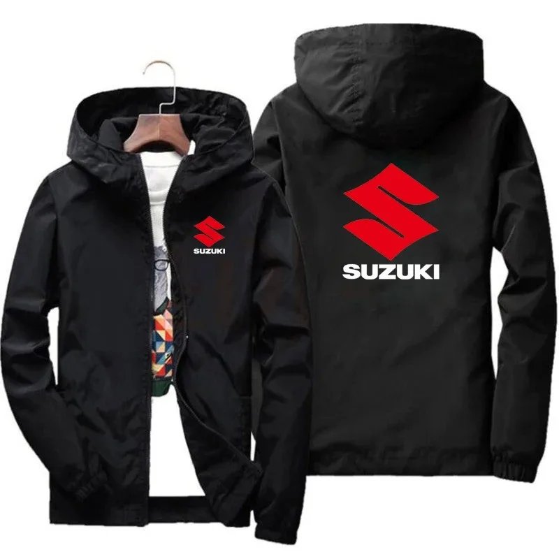 Chaqueta Suzuki - Chaqueta de moto de moda para hombre de primavera / verano para montar - Chaqueta protectora solar de alta Chaqueta Suzuki - Chaqueta de moto de moda para hombre de primavera / verano para montar - Chaqueta protectora solar de alta