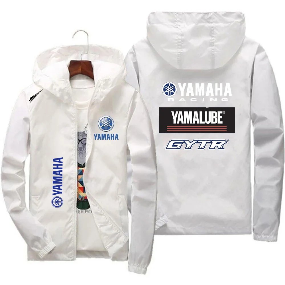 2026 new men's Yamaha GYTR motorcycle windproof hooded jacket men's outdoor sports enthusiasts Yamaha zipper jacket