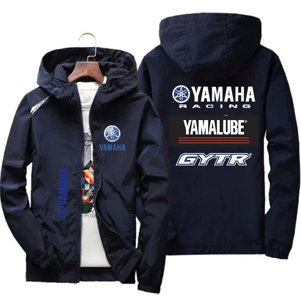 2026 new men's Yamaha GYTR motorcycle windproof hooded jacket men's outdoor sports enthusiasts Yamaha zipper jacket