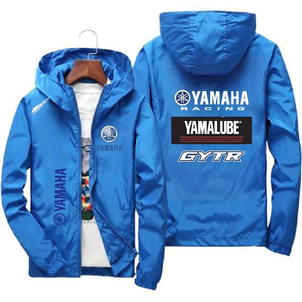 2026 new men's Yamaha GYTR motorcycle windproof hooded jacket men's outdoor sports enthusiasts Yamaha zipper jacket