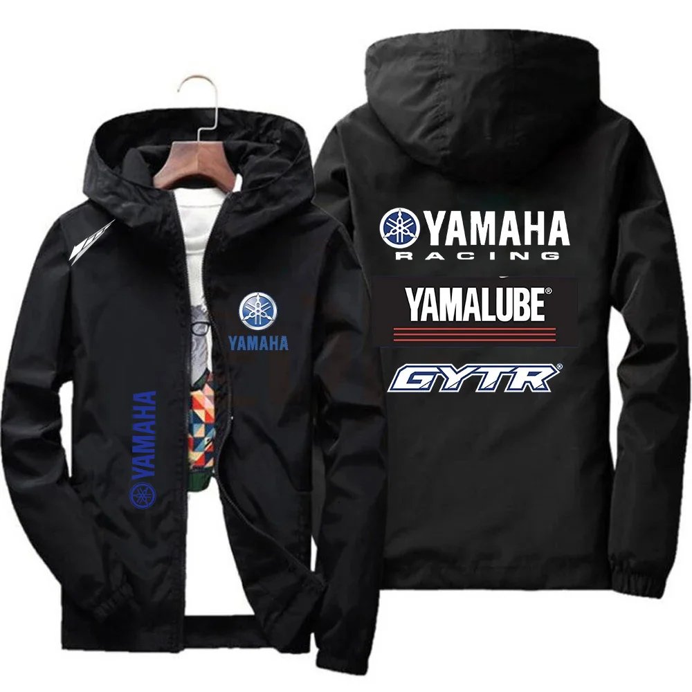 2026 new men's Yamaha GYTR motorcycle windproof hooded jacket men's outdoor sports enthusiasts Yamaha zipper jacket