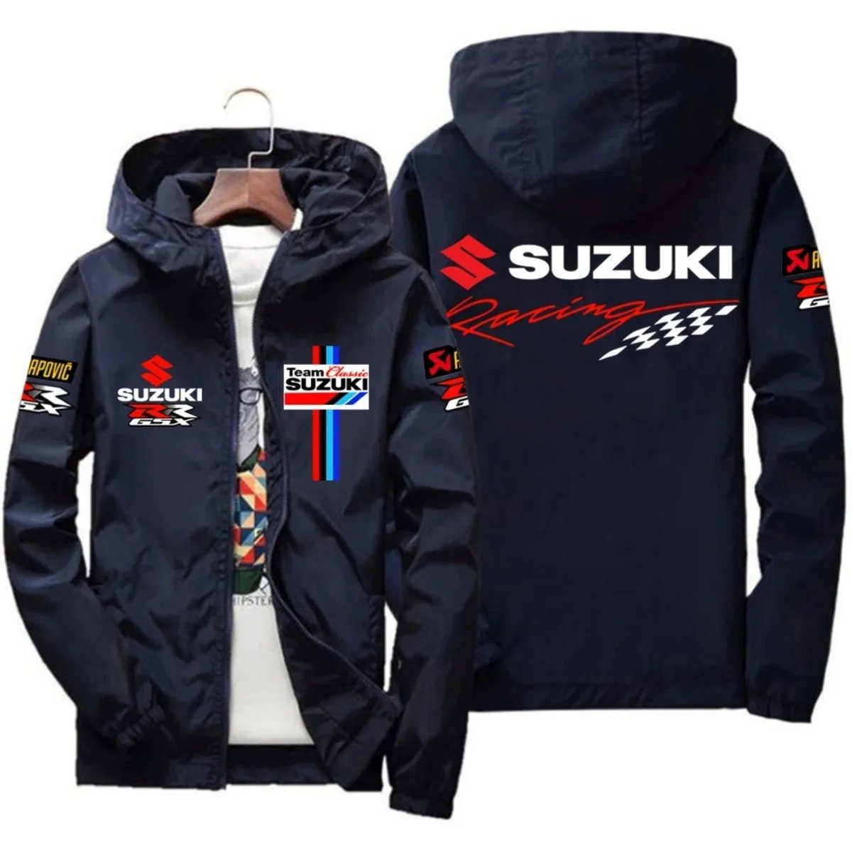 New Suzuki Racing Spring-Autumn Jacket - Men's Windproof Coat - Casual Fashion Sportswear - Outdoor Fashion Couple's Jacket - Mu New Suzuki Racing Spring-Autumn Jacket - Men's Windproof Coat - Casual Fashion Sportswear - Outdoor Fashion Couple's Jacket - Mu