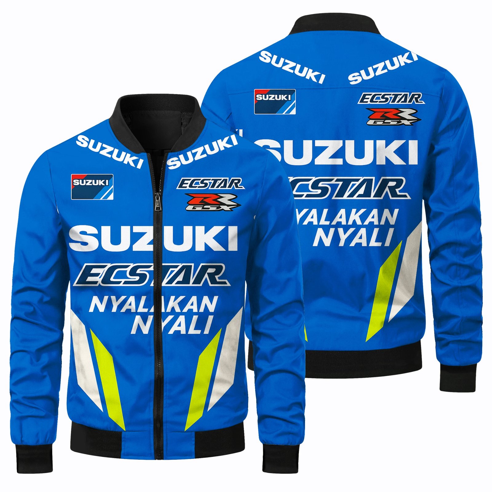 Suzuki Men's Racing Enthusiast Jacket, Autumn and Winter Motorcycle Riding Racing Suit, Suzuki Thickened Windproof Cotton Coat