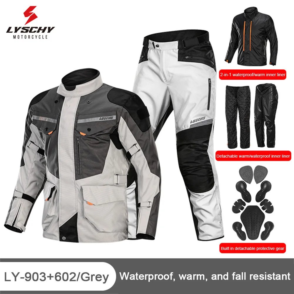 Motocross Jacket Pants Winter Warm Waterproof Motorcycle Riding Jacket Men Women Outdoor Off-Road Motorbike Rally Jack