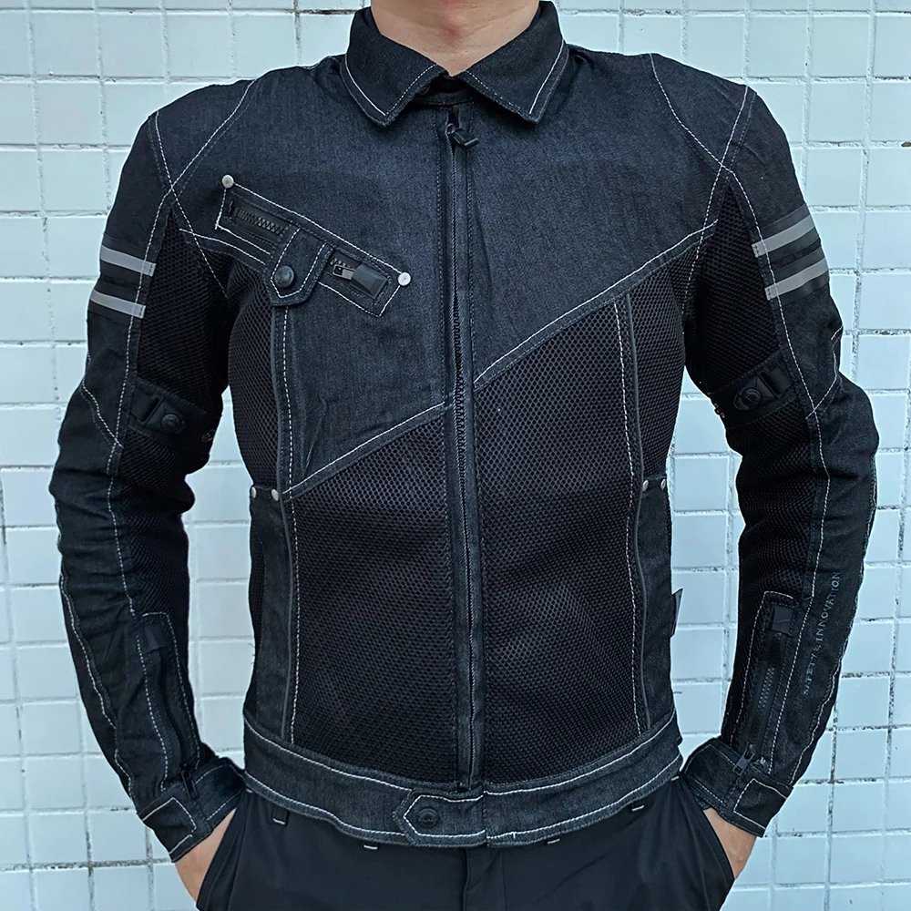 Motorcycle Denim Jacket Mesh Racing Suit Locomotive Anti-fall Clothing Motorcycle Riding Jacket Jeans Motocross Coat Pants Men Motorcycle Denim Jacket Mesh Racing Suit Locomotive Anti-fall Clothing Motorcycle Riding Jacket Jeans Motocross Coat Pants Men