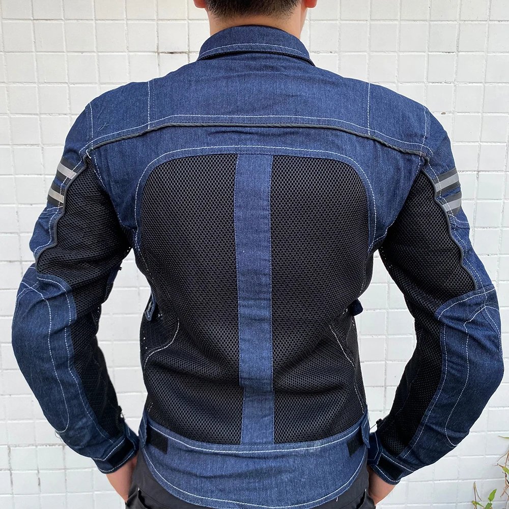 Motorcycle Denim Jacket Mesh Racing Suit Locomotive Anti-fall Clothing Motorcycle Riding Jacket Jeans Motocross Coat Pants Men Motorcycle Denim Jacket Mesh Racing Suit Locomotive Anti-fall Clothing Motorcycle Riding Jacket Jeans Motocross Coat Pants Men
