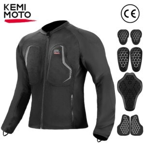 Motorcycle Armor Jacket Unisex Summer Riding with 7Pcs Set CE Protective Gear Soft Breathable Mesh Top Body Protector Equipment