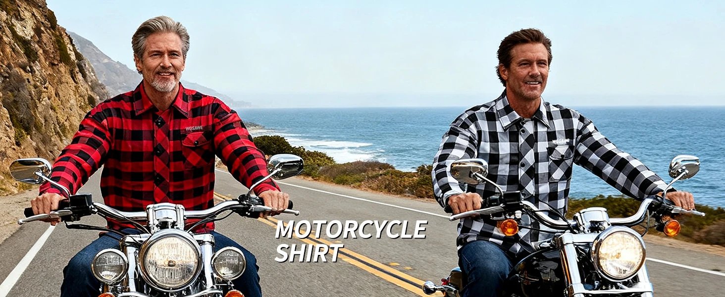 WOSAWE Men's Women's Winter Motorcycle Jacket Warm Motocross Motorbike Checkered Casual Outdoor Riding Shirts WOSAWE Men's Women's Winter Motorcycle Jacket Warm Motocross Motorbike Checkered Casual Outdoor Riding Shirts