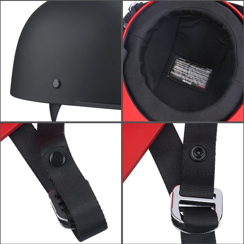 Uchoose DS Baseball Cap Helmet Retro Helmets Summer Motorcycle Casque Vintage Open Face Scooter Cruiser Chopper Gangster