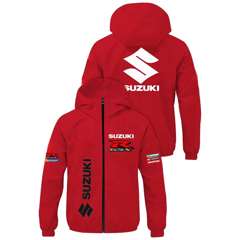 Suzuki Spring And Autumn Team Motorcycles Motorcycle Suits Outdoor Sports Windproof Jackets Casual Zipper Hoodies Men's Clothing