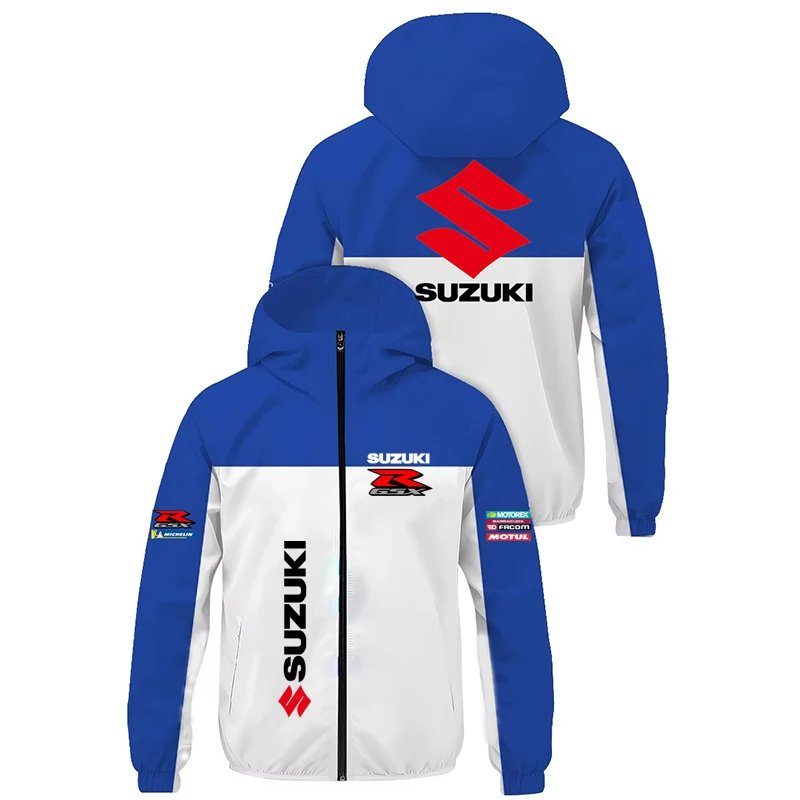 Suzuki Spring And Autumn Team Motorcycles Motorcycle Suits Outdoor Sports Windproof Jackets Casual Zipper Hoodies Men's Clothing