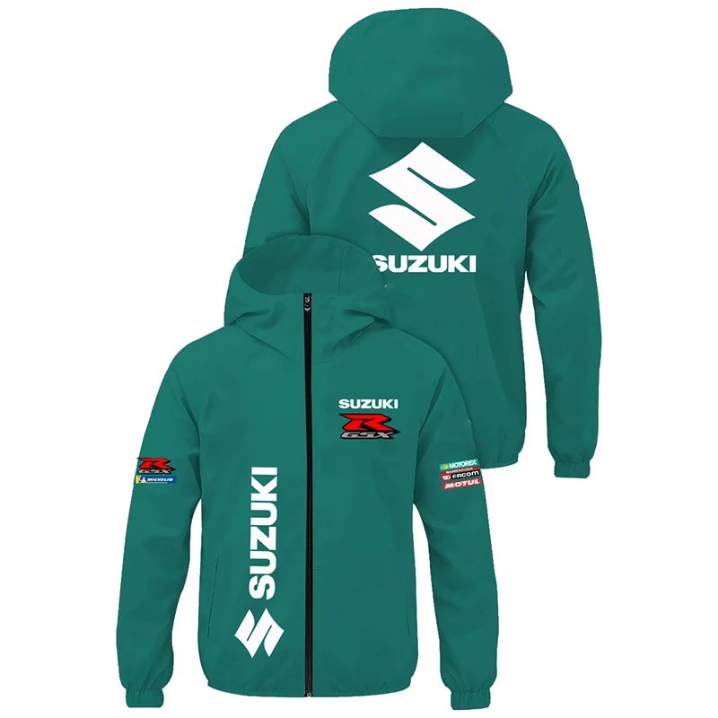 Suzuki Spring And Autumn Team Motorcycles Motorcycle Suits Outdoor Sports Windproof Jackets Casual Zipper Hoodies Men's Clothing
