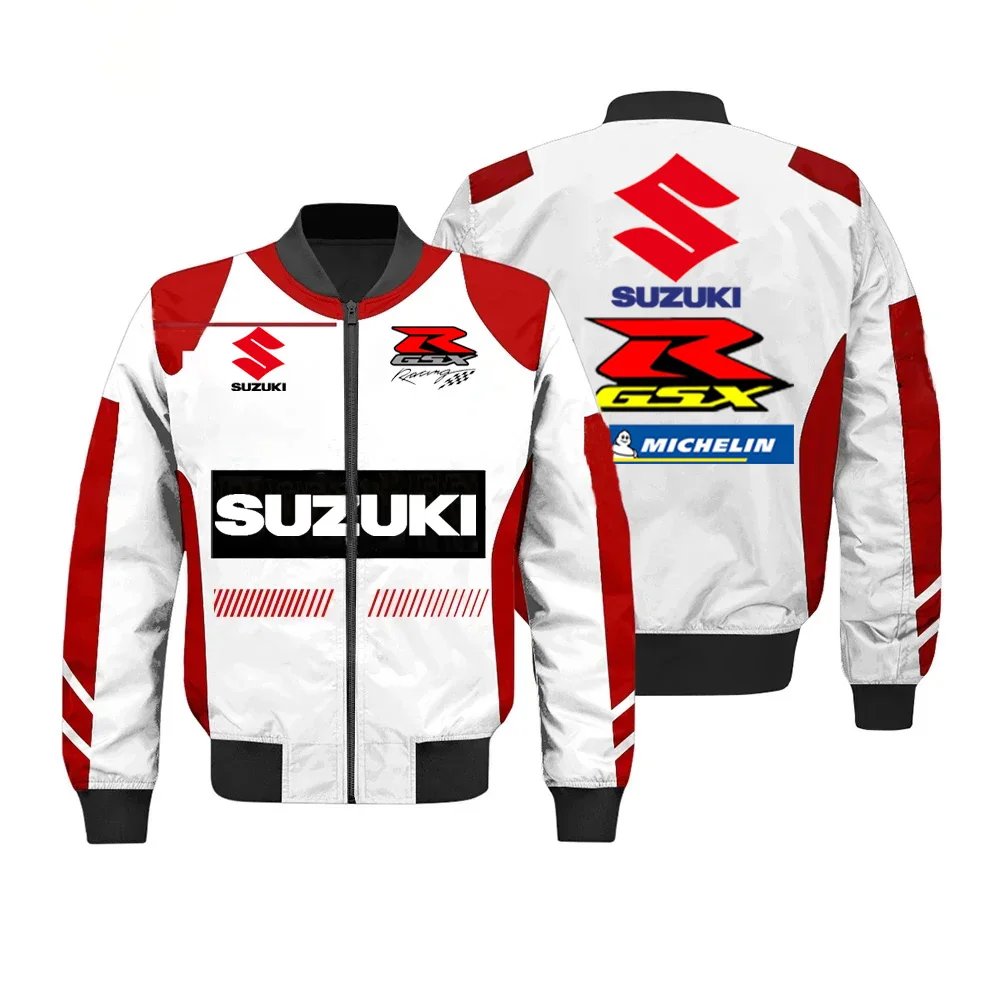 Suzuki Men's Winter Jacket, Suzuka Endurance Racing Motorcycle Suit, Cycling Jacket, Off-Road Racing Suit, Men's Fleece Jacket