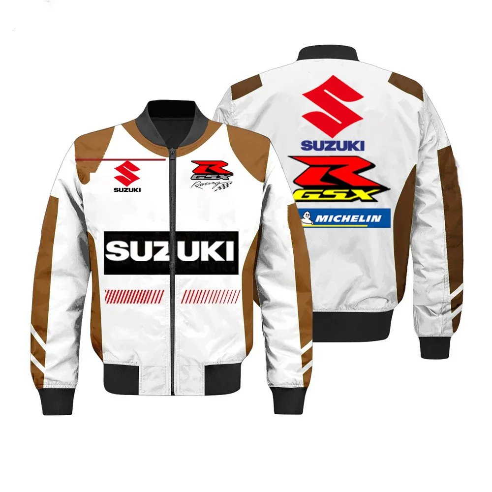 Suzuki Men's Winter Jacket, Suzuka Endurance Racing Motorcycle Suit, Cycling Jacket, Off-Road Racing Suit, Men's Fleece Jacket