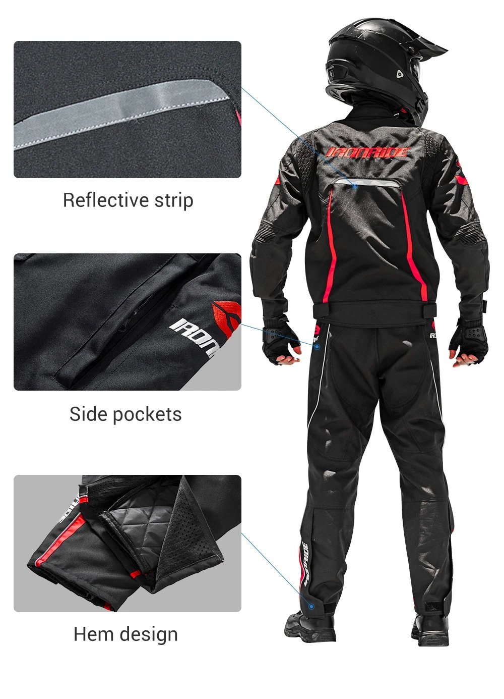 Motorcycle Riding Jacket Anti Fall Anti-collision Breathable Reflective Off-road Riding Jacket All Season Rainproof Riding Pants Motorcycle Riding Jacket Anti Fall Anti-collision Breathable Reflective Off-road Riding Jacket All Season Rainproof Riding Pants