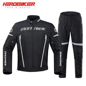 Motorcycle Riding Jacket Anti Fall Anti-collision Breathable Reflective Off-road Riding Jacket All Season Rainproof Riding Pants