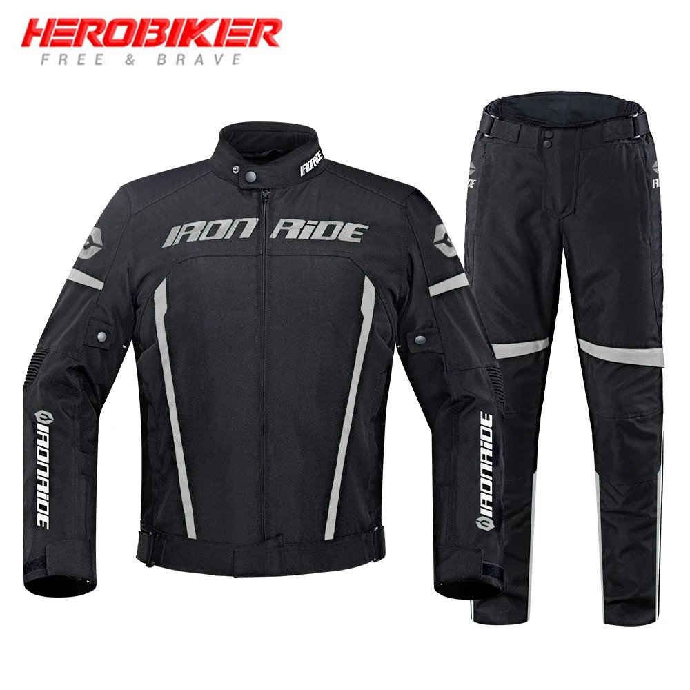 Motorcycle Riding Jacket Anti Fall Anti-collision Breathable Reflective Off-road Riding Jacket All Season Rainproof Riding Pants