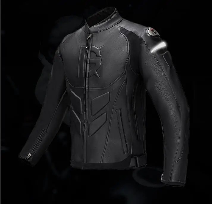 Leather Motorcycle Jacket Men Motorbike Riding Clothes Windproof Anti-Fall Motocross Jacket With Protective Gear Four Season Leather Motorcycle Jacket Men Motorbike Riding Clothes Windproof Anti-Fall Motocross Jacket With Protective Gear Four Season