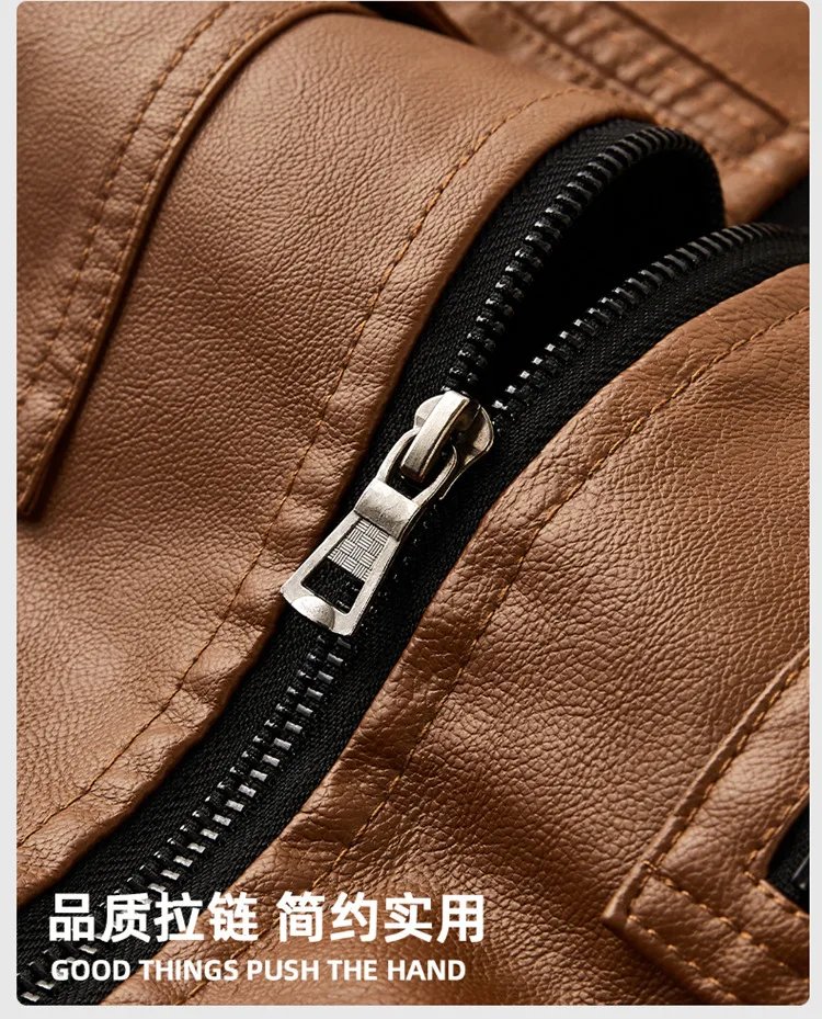 Luxury Men's Faux Leather Motorcycle Jacket Autumn Flip Collar Loose Street Motorbiker Men PU Leather Jackets Brand Man Clothing