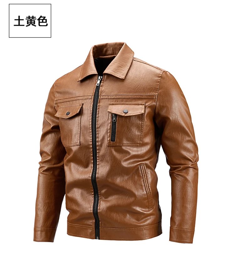 Luxury Men's Faux Leather Motorcycle Jacket Autumn Flip Collar Loose Street Motorbiker Men PU Leather Jackets Brand Man Clothing Luxury Men's Faux Leather Motorcycle Jacket Autumn Flip Collar Loose Street Motorbiker Men PU Leather Jackets Brand Man Clothing
