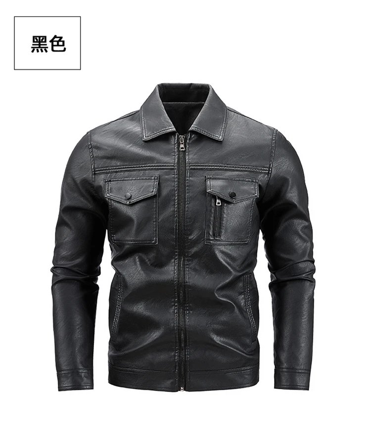 Luxury Men's Faux Leather Motorcycle Jacket Autumn Flip Collar Loose Street Motorbiker Men PU Leather Jackets Brand Man Clothing Luxury Men's Faux Leather Motorcycle Jacket Autumn Flip Collar Loose Street Motorbiker Men PU Leather Jackets Brand Man Clothing