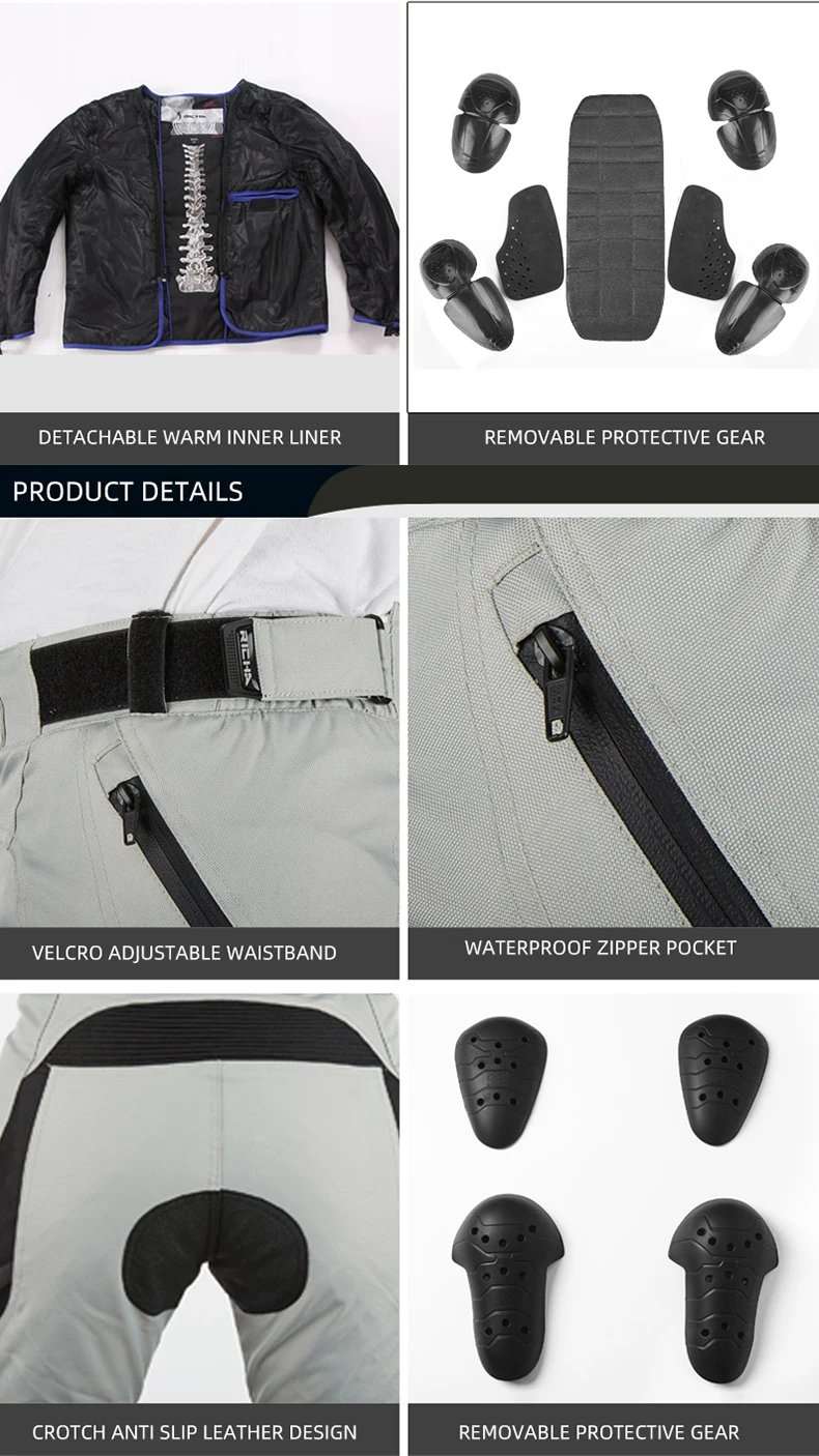 RICHA Motorcycle Jacket Pants Winter Warm Motocross Jackets Men Women Waterproof Windproof CE Anti-fall Off-Road Rally Clothing RICHA Motorcycle Jacket Pants Winter Warm Motocross Jackets Men Women Waterproof Windproof CE Anti-fall Off-Road Rally Clothing