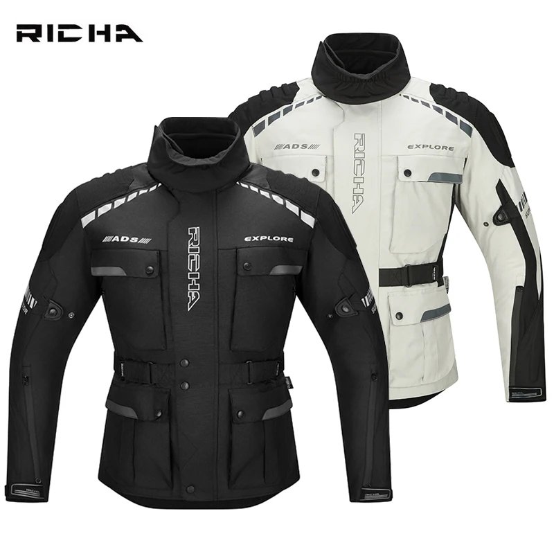 RICHA Motorcycle Jacket Pants Winter Warm Motocross Jackets Men Women Waterproof Windproof CE Anti-fall Off-Road Rally Clothing