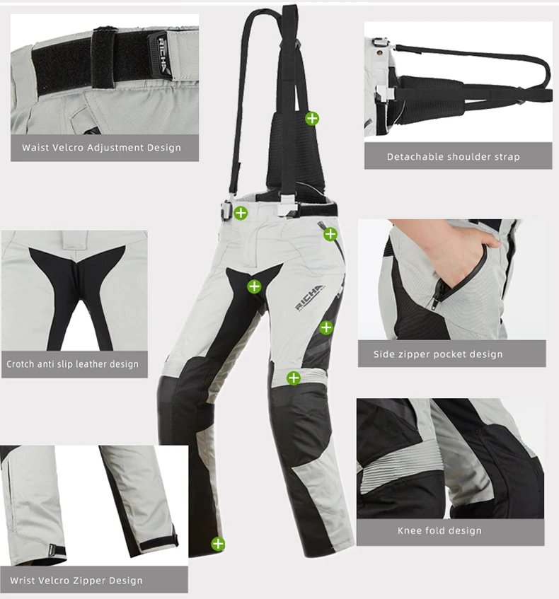 RICHA Motorcycle Jacket Pants Winter Warm Motocross Jackets Men Women Waterproof Windproof CE Anti-fall Off-Road Rally Clothing RICHA Motorcycle Jacket Pants Winter Warm Motocross Jackets Men Women Waterproof Windproof CE Anti-fall Off-Road Rally Clothing