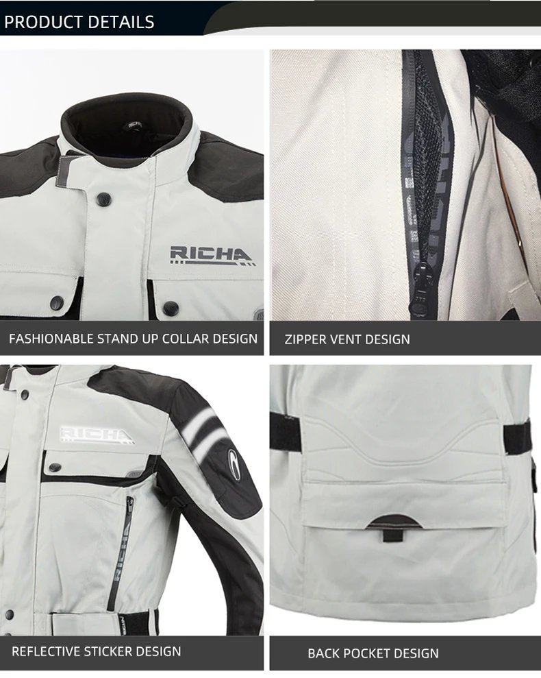 RICHA Motorcycle Jacket Pants Winter Warm Motocross Jackets Men Women Waterproof Windproof CE Anti-fall Off-Road Rally Clothing RICHA Motorcycle Jacket Pants Winter Warm Motocross Jackets Men Women Waterproof Windproof CE Anti-fall Off-Road Rally Clothing