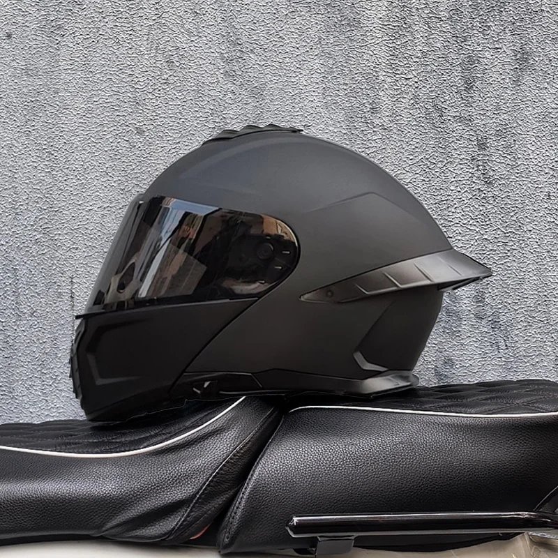 ORZ-B08A Full Face Motorcycle Helmet Glossy Mecha Pattern Racing Helmet Italian Style DOT Certified Safety Helmet with Tinted Vi