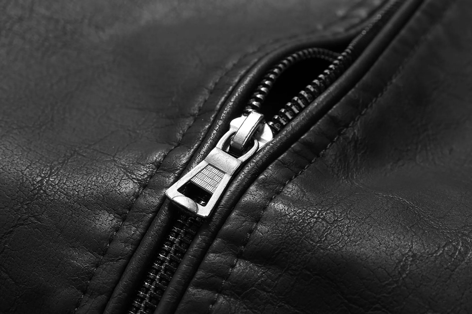 Men's Black PU Leather Biker Jacket with Stand Collar & Front Zipper – Slim Fit Casual Moto Coat for Spring Autumn