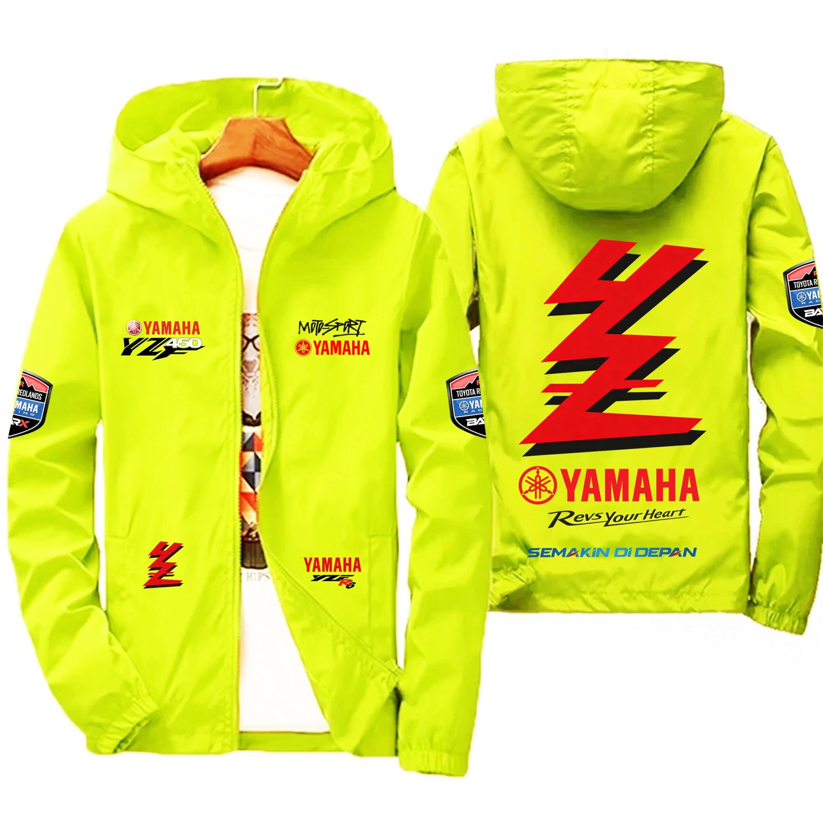 Men's Yamaha YZ Red Lightning Thin Motorcycle Windproof Jacket, suitable for sports, leisure, outdoor and fishing, UV resistant
