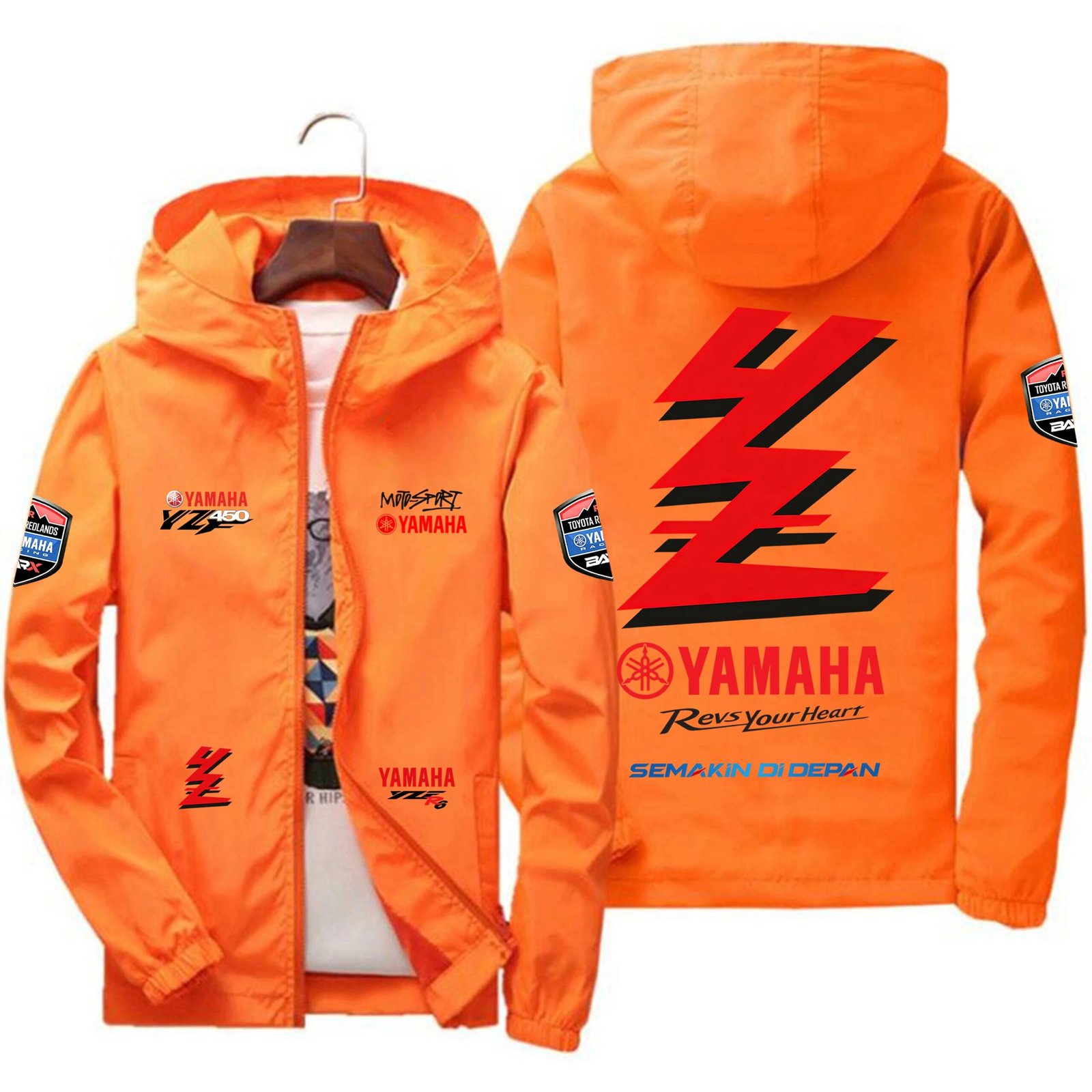 Men's Yamaha YZ Red Lightning Thin Motorcycle Windproof Jacket, suitable for sports, leisure, outdoor and fishing, UV resistant