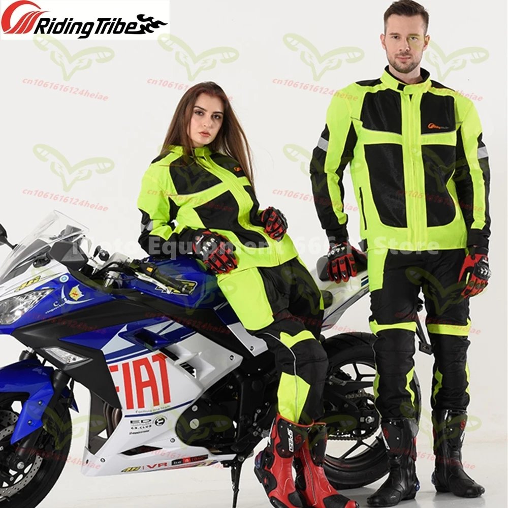 Summer Breathable Motorcycle Jacket for Men Woman Night High Visible Motorbike Riding Suits with 9pcs Protective Pads JK-21