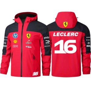 2026 Ferrari F1 driver No.16 Leclerc No.44 Hamilton same jacket with number, thin jacket for spring and autumn seasons, windproo