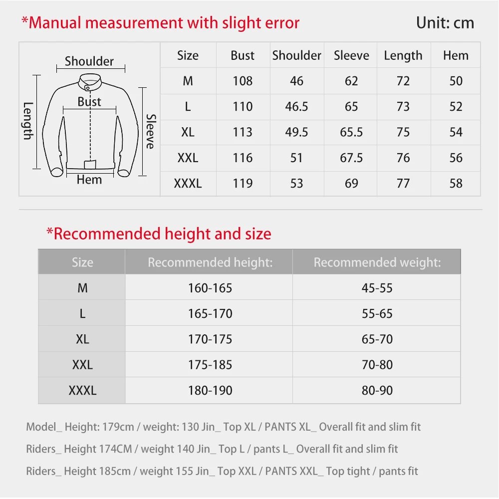Motorcycle Jacket Anti-Fall Outdoor Motocross Riding Clothing Protection Summer Breathable Motorbike Pants Wear-Resistant M-3XL