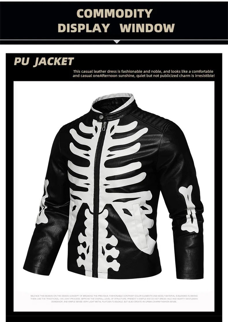 Men's Colorblock PU Leather Jacket Zipper Front Stand Collar Casual Fashion Motorcycle Coat Outerwear Men's Colorblock PU Leather Jacket Zipper Front Stand Collar Casual Fashion Motorcycle Coat Outerwear