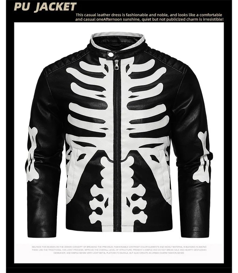 Men's Colorblock PU Leather Jacket Zipper Front Stand Collar Casual Fashion Motorcycle Coat Outerwear Men's Colorblock PU Leather Jacket Zipper Front Stand Collar Casual Fashion Motorcycle Coat Outerwear