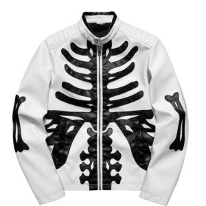 Menās Colorblock PU Leather Jacket Zipper Front Stand Collar Casual Fashion Motorcycle Coat Outerwear