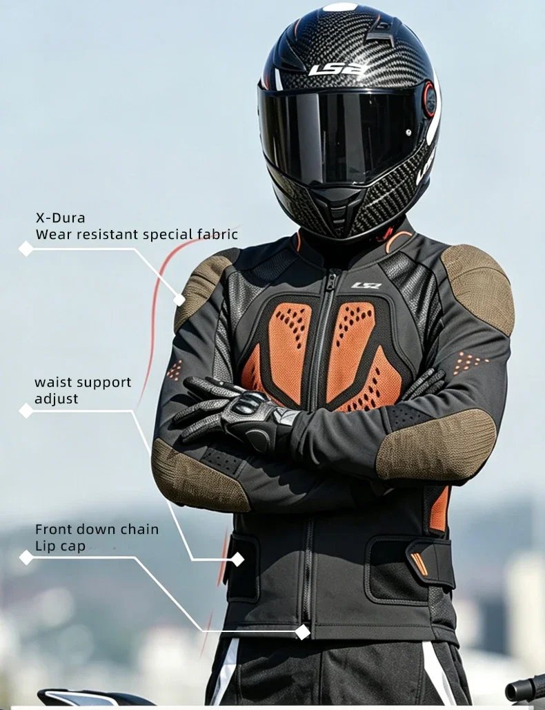 Original LS2 Motorcycle Riding Jacket LS2 X-TERRAIN Body Soft Armor Jacket Summer Breathable CE Anti-fall Wear-resistant Jacket Original LS2 Motorcycle Riding Jacket LS2 X-TERRAIN Body Soft Armor Jacket Summer Breathable CE Anti-fall Wear-resistant Jacket