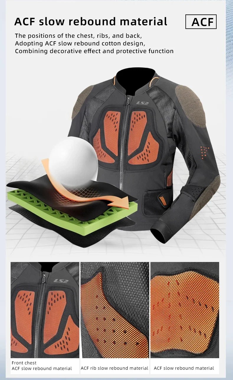 Original LS2 Motorcycle Riding Jacket LS2 X-TERRAIN Body Soft Armor Jacket Summer Breathable CE Anti-fall Wear-resistant Jacket Original LS2 Motorcycle Riding Jacket LS2 X-TERRAIN Body Soft Armor Jacket Summer Breathable CE Anti-fall Wear-resistant Jacket