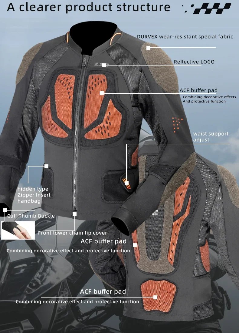 Original LS2 Motorcycle Riding Jacket LS2 X-TERRAIN Body Soft Armor Jacket Summer Breathable CE Anti-fall Wear-resistant Jacket Original LS2 Motorcycle Riding Jacket LS2 X-TERRAIN Body Soft Armor Jacket Summer Breathable CE Anti-fall Wear-resistant Jacket